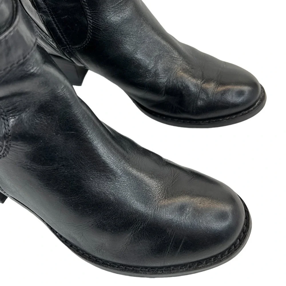 MICHAEL Michael Kors Women’s Black Leather Riding Boots - Picture 11 of 16